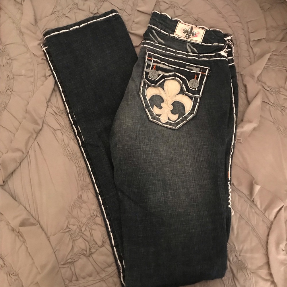 Laguna Beach Jeans, white stitching, size 27